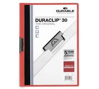 Dossier de Portefeuilles Durable Duraclip 30 Rouge Transparent A4 25 Pièces