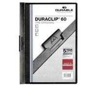 Dossier de Portefeuilles Durable Duraclip 60 Noir Transparent A4 25 Pièces