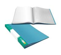 Dossier de portfolio artistique, 40 pochettes transparentes, protège-documents en papier Acqua, livre de présentation clair de 80 pages pour œuvres d'art, lettres, feuilles de rapport, documents