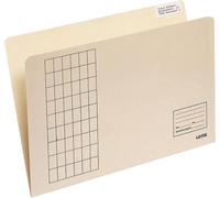 Dossier de présentation, DIN A4 horizontal avec onglets, 180g/qm, carton natron, impression d'organisation, 100 pièces, chamois