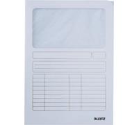 Dossier de présentation Leitz 39500001, A4, ouvert en haut et à droite, carton, blanc, pack de 100