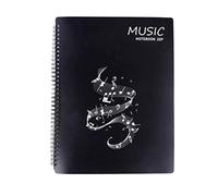 Dossier de rangement pour partitions de musique Format A4 20 Pages / 40 pochettes G Clef, Sac de rangement pour documents de stockage de papier de chanson pour musiciens et musiciens