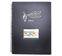Dossier de rangement pour partitions de musique Format A4 40 pochettes G Clef, Sac de rangement pour documents de stockage de papier de chanson pour musiciens
