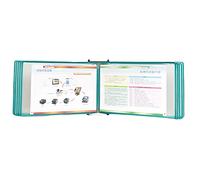 Dossier de référence mural Durable, organisateur 10 poches, présentoir catalogue for le bureau et la maison, dossiers métalliques, Mode paysage(Green)