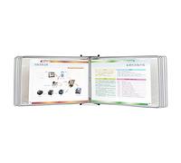 Dossier de référence mural Durable, organisateur 10 poches, présentoir catalogue for le bureau et la maison, dossiers métalliques, Mode paysage(Gray)