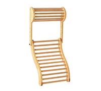 Dossier de sauna en bois, appuie-tête antidérapant en forme de S, chaise de sauna en bois respirant et confortable pour sauna à la maison et hammam