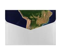 Dossier d'images satellite Amérique du Sud, dossier extensible avec 6 compartiments de poche, organiseur de documents papier portable pour factures, reçus, certificats