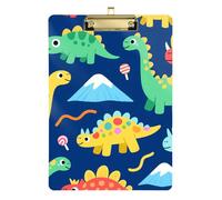 Dossier dinosaure ptérodactyle stégosaure bleu foncé porte-bloc format lettre tableau rigide pour fournitures de classe pour enseignants Taille élémentaire 22,9 x 31,5 cm Tabla para escribir avec clip