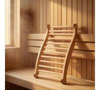 Dossier En Bois Naturel Dossier Sauna, Couleur Vernie Dossier | Conception à Lattes Respirantes, Universel, pour Espace Spa