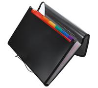 Dossier en Expansion PVC Noir à Couches Multiples pour Bureau | Pochette à Dossiers Multicouches, Rangement Portable, Classification Facile des Documents, et Factures