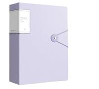 Dossier épais A4 de 100 Pages, livre d'information, dossier fichiers grande capacité, organisateur documents multifonctionnel, stockage bureau Pour Le Stockage Du Papier(Purple)