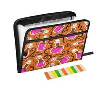 Dossier extensible 13 poches format A4 avec fermeture éclair pour papiers, Happy Halloween, Magic Potion Orange para guardar