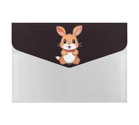Dossier extensible à 6 poches, motif lapin mignon en accordéon format A4, organiseur de documents portable pour reçus, factures, fournitures de bureau