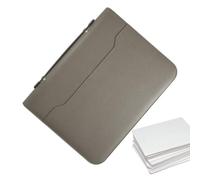 Dossier extensible en cuir synthétique avec fermeture éclair, 34 x 26 x 5 cm, fichier A4, classeur juridique, travail multifonctionnel pour bureau, réunion, voyage