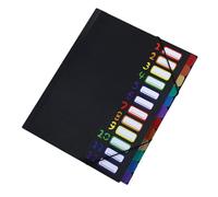 Dossier extensible en papier de gestion de fichiers organisés, 12 compartiments de couleurs coordonnées, conception en plastique PP étanche, organisateur de fichiers extensible