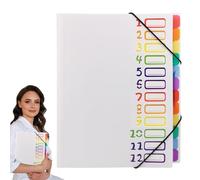 Dossier extensible - Organisateur de fichiers extensible - Gestionnaire de documents - Dossiers de classement portables pour factures, lettres, papiers