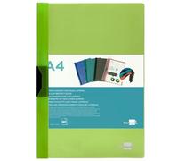 Dossier Liderpapel dossier pince latérale polypropylène DIN A4 vert translucide 60 feuilles pince coulissante