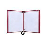 Dossier mural A3 avec 10 poches pour un accès facile, support en métal rouge, 41,9 x 29,7 cm, parfait pour la maison, le bureau ou la classe