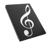 Dossier Musical A4 Clips, Protège-documents Noir en PP | Organisation Facile des Partitions et Papiers A4, Accès Rapide au Bureau la Maison