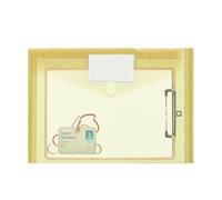 Dossier organisateur de fichiers - Étui de rangement pour documents à bouton étanche A4, support transparent pour papeterie de bureau, manchon de tri de papier coloré, porte-fichiers léger et portable