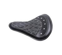 Dossier Passager Moto 1 Ensemble De Selle Solo en PU Rétro pour Moto + Support À Ressort De 3 Pouces pour Custom pour Chopper pour Sportster pour Bobber Coussin Dossier Moto