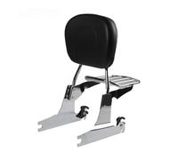 Dossier passager moto Dossier de porte-bagages arrière argenté avec coussin passager Pour Dyna Low Rider Pour Street Bob FXDB Pour Super Glide SwitchBack FLD