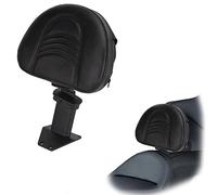 Dossier Passager Moto pour H-Onda Goldwing GL1800 2018-2020 Moto Noir Réglable Plug in Driver Rider Dossier Kit(Three Stripes)