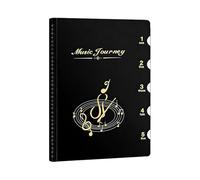 Dossier pour partitions musicales | Porte-partitions A4 avec anneaux - Porte-documents - Pour salle de réunion concert présentations bureau école choeur voyage