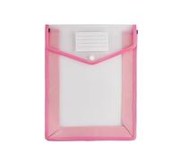 Dossier/sac à documents A4, sac de rangement de grande capacité, adapté au stockage de contrats, de papiers de test, de matériaux et de rapports(Pink 1pc)