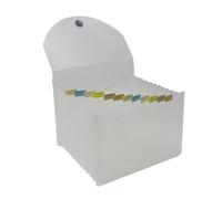 Dossier Sac d'orgue debout A5 for étudiants, sacs à Clip de rangement for fichiers, factures et pièces d'identité pour le Stockage de Fichiers(blanc)