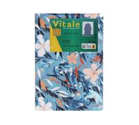 Dossier santé avec fenêtre carte Vitale - PVC ""Bleu floral"" avec poches intérieures - Fabriqué en France - Color Pop