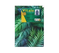 Dossier santé avec fenêtre carte Vitale - PVC ""Feuille"" avec poches intérieures - Fabriqué en France - Color Pop