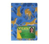 Dossier santé avec fenêtre carte Vitale - PVC ""Léo"" avec poches intérieures - Fabriqué en France - Color Pop