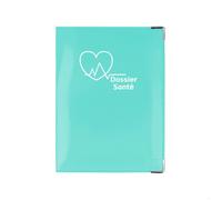 Dossier santé - PVC ""Vert d'eau"" avec poches intérieures - Rangement ordonnances et carte Vitale - Fabriqué en France - Color Pop