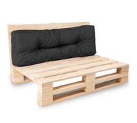 Dossier Seul Coussin Palette - 120x40x15 cm - Bananair - Noir Fabriqué en France