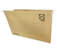 Dossier suspendu Elba Bicolore Etiquette de nom Viseur Transparent Marron Blanc A4 Papier carton 25 Unités