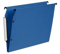 Esselte LGM VisioPlus PP - Dossiers Suspendus A4 Latéraux, Capacité 200 Feuilles, Fond 15 mm, Entraxe 330 mm, Porte-Étiquette XL Intégré, Lot de 10, Bleu, 58134