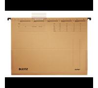Dossier suspendu Leitz Alpha format A4 en carton et métal marron 348x260mm 90g certification Blue Angel