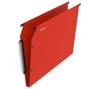 Esselte LGM VisioPlus PP - Dossiers Suspendus A4 Latéraux, Capacité 200 Feuilles, Fond 15 mm, Entraxe 330 mm, Porte-Étiquette XL Intégré, Lot de 10, Orange, 58135