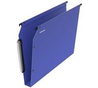 Esselte LGM VisioPlus PP - Dossiers Suspendus A4 Latéraux, Capacité 350 Feuilles, Fond 30 mm, Entraxe 330 mm, Porte-Étiquette XL Intégré, Lot de 10, Bleu, 58137