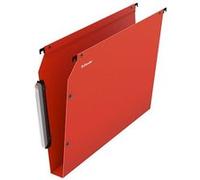 Esselte LGM VisioPlus PP - Dossiers Suspendus A4 Latéraux, Capacité 350 Feuilles, Fond 30 mm, Entraxe 330 mm, Porte-Étiquette XL Intégré, Lot de 10, Orange, 58138