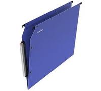 Esselte LGM VisioPlus PP - Dossiers Suspendus A4 Latéraux, Capacité 100 Feuilles, Fond en V, Entraxe 330 mm, Porte-Étiquette XL Intégré, Lot de 10, Bleu, 58131