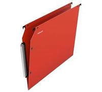 Esselte LGM VisioPlus PP - Dossiers Suspendus A4 Latéraux, Capacité 100 Feuilles, Fond en V, Entraxe 330 mm, Porte-Étiquette XL Intégré, Lot de 10, Orange, 58132