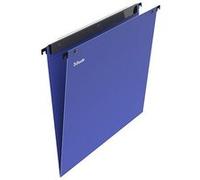 Esselte VGM VisioPlus PP - Dossiers Suspendus A4 Verticaux, Capacité 100 Feuilles, Fond en V, Entraxe 330 mm, Porte-Étiquette XL Intégré, Lot de 10, Bleu, 58147