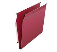 Dossier suspendu plastique pression L'Oblique AZ fond 1,5 cm pour armoire - rouge