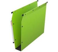 Dossier suspendu plastique pression L'Oblique AZ fond 5 cm pour armoire - vert - Lot de 10 G