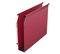 Dossier suspendu plastique volet d'agrafage L'Oblique AZ fond 8 cm pour armoire - rouge