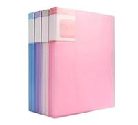 Dossiers 60/80/100 pages Couleurs pastel assorties Document portable pour bureau école (rose, 80)