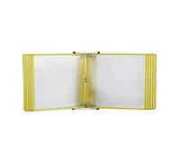 dossiers à plusieurs pages, 10 pochettes d'affichage double face, présentoir de catalogue, porte-documents bureau(Yellow)