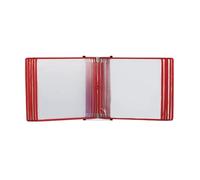 dossiers à plusieurs pages, 10 pochettes d'affichage double face, présentoir de catalogue, porte-documents bureau(Red)
